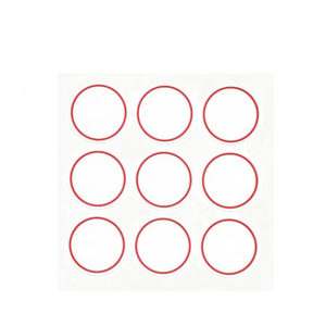 WHITE STICKER LABEL CIRCLE 3.5CM 1X9 10 SHEETS 3880-007