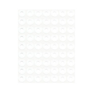 WHITE STICKER LABEL CIRCLE WITH HOLE 1.4CM 1X63 10 SHEETS 3880-015